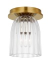 Asalea 5" Solitaire Flush Mount Hand Rubbed Antique Brass