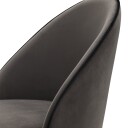 Cooper spisestol roche dark grey velvet set om 2