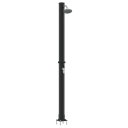 vidaXL Utendørs solardusj Svart 217 cm PVC og aluminium