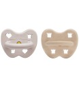 Hevea Smokker 3–36 Md. 2-pack Naturgummi Hornbæk Hevea 3-36 md Smokk Beige Grå