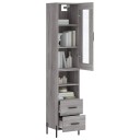 vidaXL Highboard grå sonoma 34,5x34x180 cm konstruert tre 8720845487331