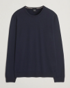 Boss BLACK Leno Wool Crew Neck Pullover Dark Blue