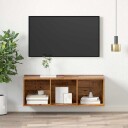  Vegghengt TV skap Gammelt tre 37 x 37 x 107 cm Konstruert tre