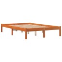 vidaXL Sengeramme brun 140x200 cm heltre furu 8721012406766