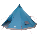 Tipi telt med tak med lagring Blå 560 x 560 x 300 cm taft