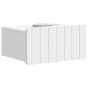  Vegghengt Nattbord 2 pcs Hvit 49 x 34,5 x 24 cm Konstruert tre