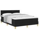  Springseng med madrass Svart 140x200 cm Stoff
