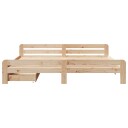  Sengeramme med madrass 200x200 cm heltre furu 8721158384652