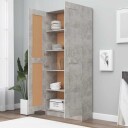 vidaXL Bokhylle betonggr? 82,5x30,5x185,5 cm sponplate