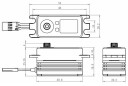 Savox SB 2262SG Servo 23Kg 0,08s HV Alu Brushless Steel Gear Low