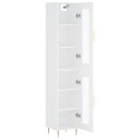 vidaXL Highboard hvit 34,5x34x180 cm konstruert tre 8720845488390