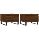  Salongbord 2 stk brun eik 50x46x35 cm konstruert tre 8721012112025