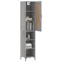vidaXL Highboard grå sonoma 34,5x34x180 cm konstruert tre 8720845497491