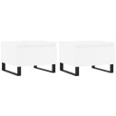  Salongbord 2 stk hvit 50x46x35 cm konstruert tre 8721012111882