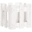 Plantekasse med gjerdedesign hvit 30x30x30 cm heltre furu