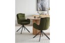 Matsalsstol Beliani Avelar set om 2 Beige Svart Dark green  
