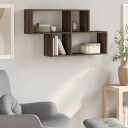  Vegghylle brun eik 100x20x53 cm konstruert tre