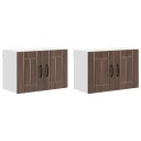  Kjøkkenvegghyller 2 pcs Brun Eik 60 x 31 x 40 cm Konstruert tre