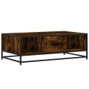  Salongbord røkt eik 100x57x35 cm konstruert tre og metall 8721102838200