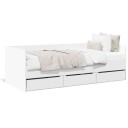  Dagseng med skuffer hvit 90x200 cm konstruert tre 8721102624711
