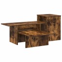vidaXL Konsollbord Røkt eik 91,5 x 35 x 38,5 cm Konstruert tre
