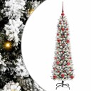 Kunstig juletre Grønn og hvit 120 cm PVC og Metall og Plast