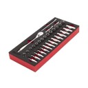 Milwaukee 32-delt 3/8" Pipenøkkelsett med Skrallehode og Forlengere