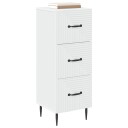 vidaXL Skuffeskap Hvit 33 x 34,5 x 89,5 cm Konstruert tre