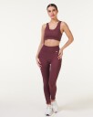 Bumpro Wave Seamless Mesh Tights Maroon Sandwash - XS