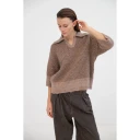 Project Aj117 Dame Strikkevarer Beige L,