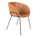 Zuiver - Feston Spisestol - Brun PU   Unoliving