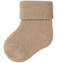 Name It Sokker   2 pack   NbnNugat   Antique White/Sesam   Name It   74/80   Sokker Beige Brun Hvit   74 80