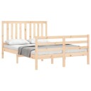 vidaXL Sengeramme med hodegavl 4FT6 double heltre 8720845993917