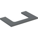 GEBERIT ONE benkeplate 750x470x30mm utskåret i midten hvit høykomprimert