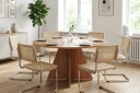 Vera spisegruppe rund 130 cm eik med 6 Build spisestoler   Eik