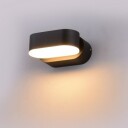 V-Tac 6W LED svart vegglampe - Oval, roterbar 350 grader, IP65 utendørs, 230V, inkl. lyskilde - Dimbar : Ikke dimbar, Kulør : Varm
