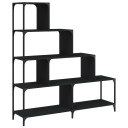  Bokhylle 4 trinn svart 139x33,5x149 cm konstruert tre 8721012377721