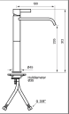 Tapwell ARM081 Servantbatteri Matt Sort