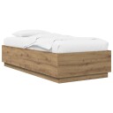 vidaXL Sengestamme Artisan eik 80 x 200 cm Konstruert tre