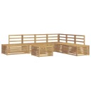 vidaXL 7 pcs Utendørs sofa sett Solid akasietre Hvit