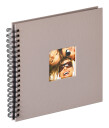 Walther Fun Spiralalbum Grå - 26x25 Cm (40 Svarte Sider / 20 Ark)