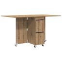 vidaXL Spisebord 140 x 80 x 77 cm Konstruert tre Artisan eik