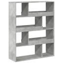  Bokhylle betonggrå 100x33x125,5 cm konstruert tre