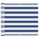 vidaXL Balkong Skjerm Blå og hvit 100 x 500 cm PU belagt oxford alu