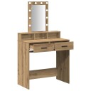  Sminkebord med LED lys i Artisan Eik 79x41x140 cm