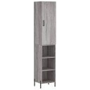 vidaXL Highboard grå sonoma 34,5x34x180 cm konstruert tre 8720845484132