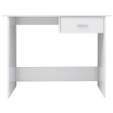 vidaXL Skrivebord høyglans hvit 100x50x76 cm sponplate