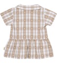 Petit Piao Off White Heart Skjorte S/S Round Woven 86