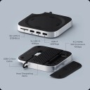 Satechi Mac Mini M4 USB-C Hub med SSD-kabinett 1TB Sølv