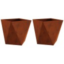vidaXL Plantekassed 2 pcs Rusten 50 x 50 x 50 cm Cortenstål